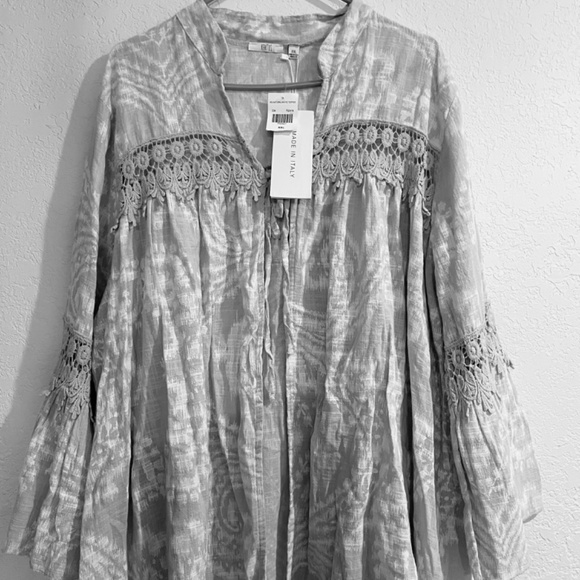 NWT Kaktus Bohemian Style Duster made in Italy Embroidered Trim SZ XXL - Picture 3 of 6
